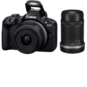 Canon EOS R50 negra 18-45 mm + 55-210 mm IS STM