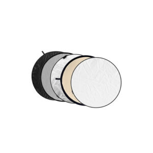 5 in 1 Reflectiescherm Soft Goud, Zilver, Zwart, Wit, Transparant 80cm