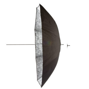 185cm Flitsparaplu Zwart/Zilver