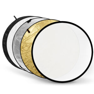 5 in 1 Reflectiescherm Goud, Zilver, Zwart, Wit, Transparant 110cm