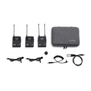 UHF Wireless & Lavalier Microphone dubbelkit (2x TX1 /1x RX1 /2x LMS 12 AXL)