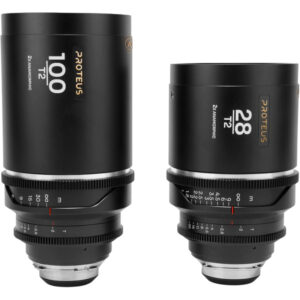 Proteus 2X Anamorphic 2-Lens Bundle Set C (28mm, 100mm) - Silver (Meters) - Arri PL/Canon EF