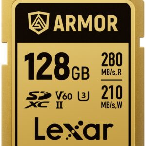 SDXC Pro Gold Series ARMOR UHS-II 128GB V60 IP68 Stainless Steel R280/W210MB/s