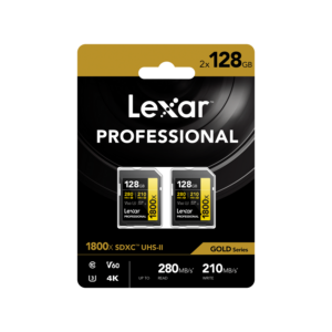 SD Pro Gold Series UHS-II 1800x 128GB V60 - 2PACK