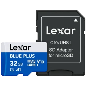 microSDHC Blue Plus UHS-I 32GB V10 Read 100MB/s with SD adapter