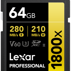 SD Pro Gold Series UHS-II 1800x 64GB V60