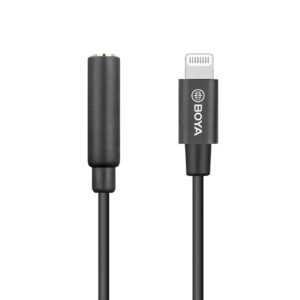 BY-K3 3.5mm female TRRS to male lightning adapter cable