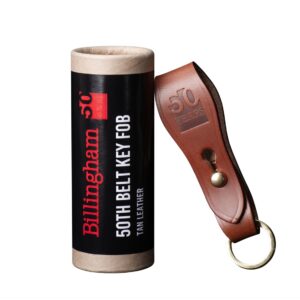 50th Belt Key Fob - Tan