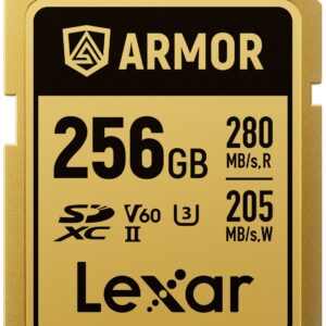 SDXC Pro Gold Series ARMOR UHS-II 256GB V60 IP68 Stainless Steel R280/W205MB/s