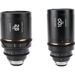 Proteus 2X Anamorphic 2-Lens Bundle Set C (28mm, 100mm) - Amber (Feet) - Arri PL/Canon EF