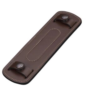 Shoulder pad SP 15 - chocolate leather /antique studs