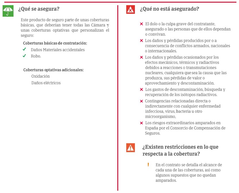 Información sobre el producto de seguro Occident