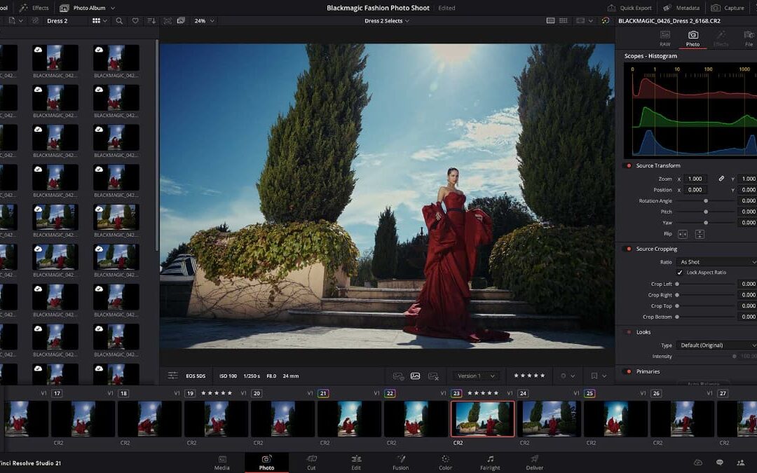 El software de edición de vídeo DaVinci Resolve ahora admite la «edición de fotos».